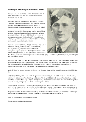 A preview of a PDF biography for Payne, Douglas Beardsley